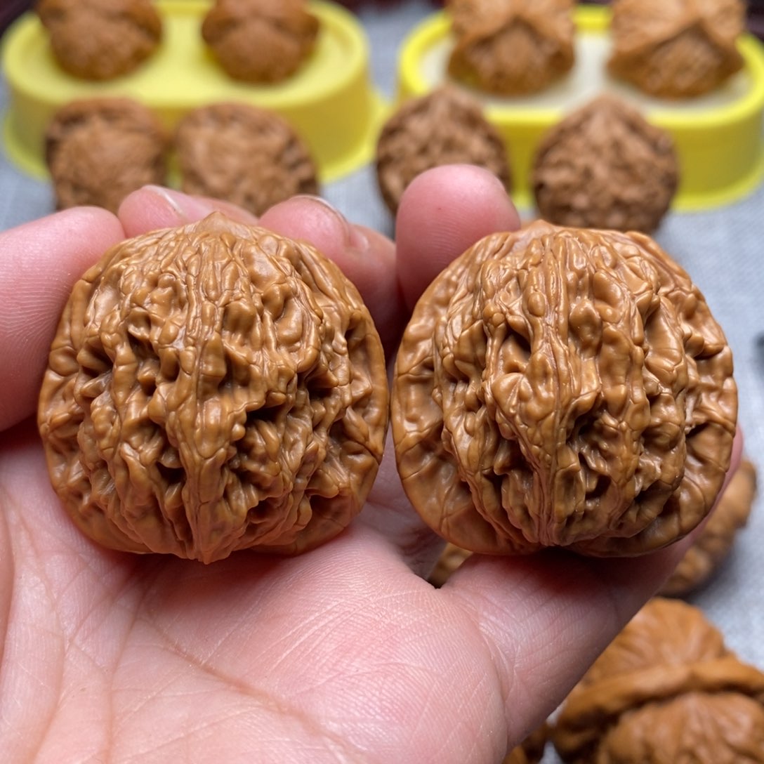 文玩核桃把件37全品粗筋麦穗虎头