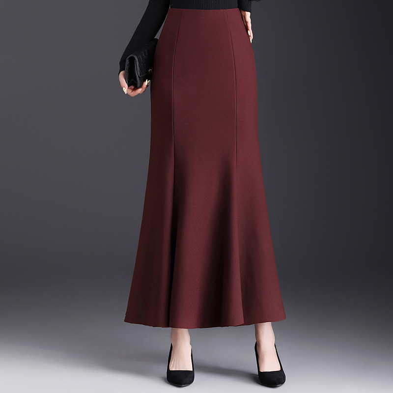 鱼尾裙2025新款半身裙女秋冬季长款高腰气质包臀裙女人味