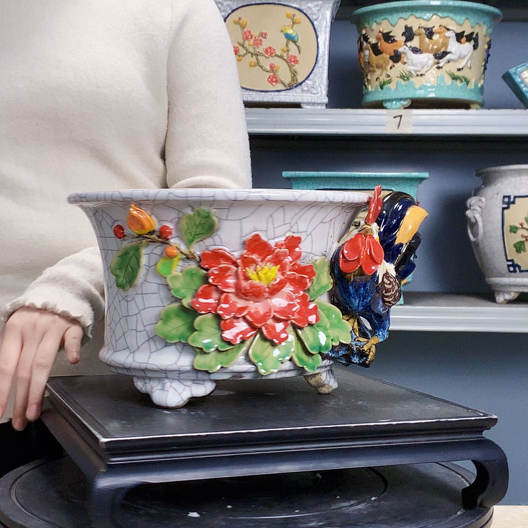 宫**?实物拍摄湾盆石湾盆