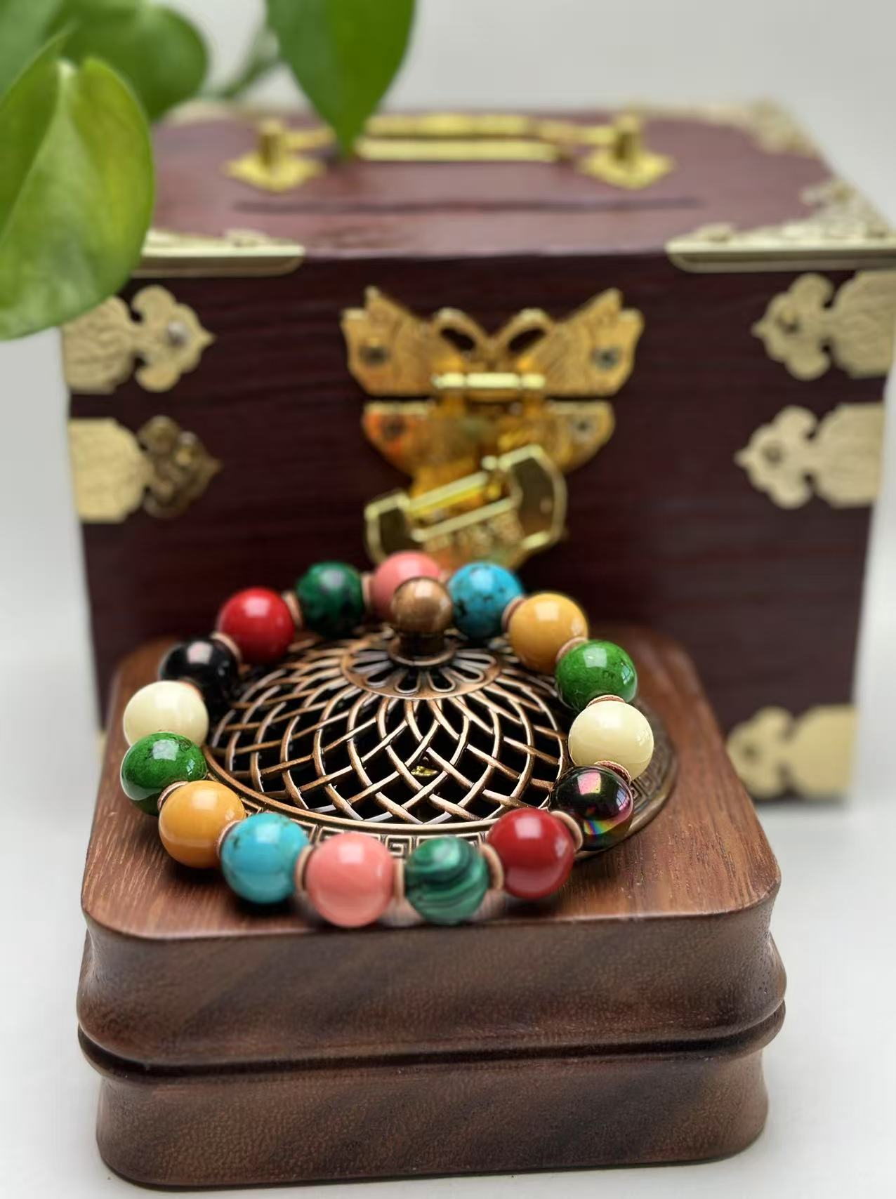 新中式玛瑙文玩多宝手串