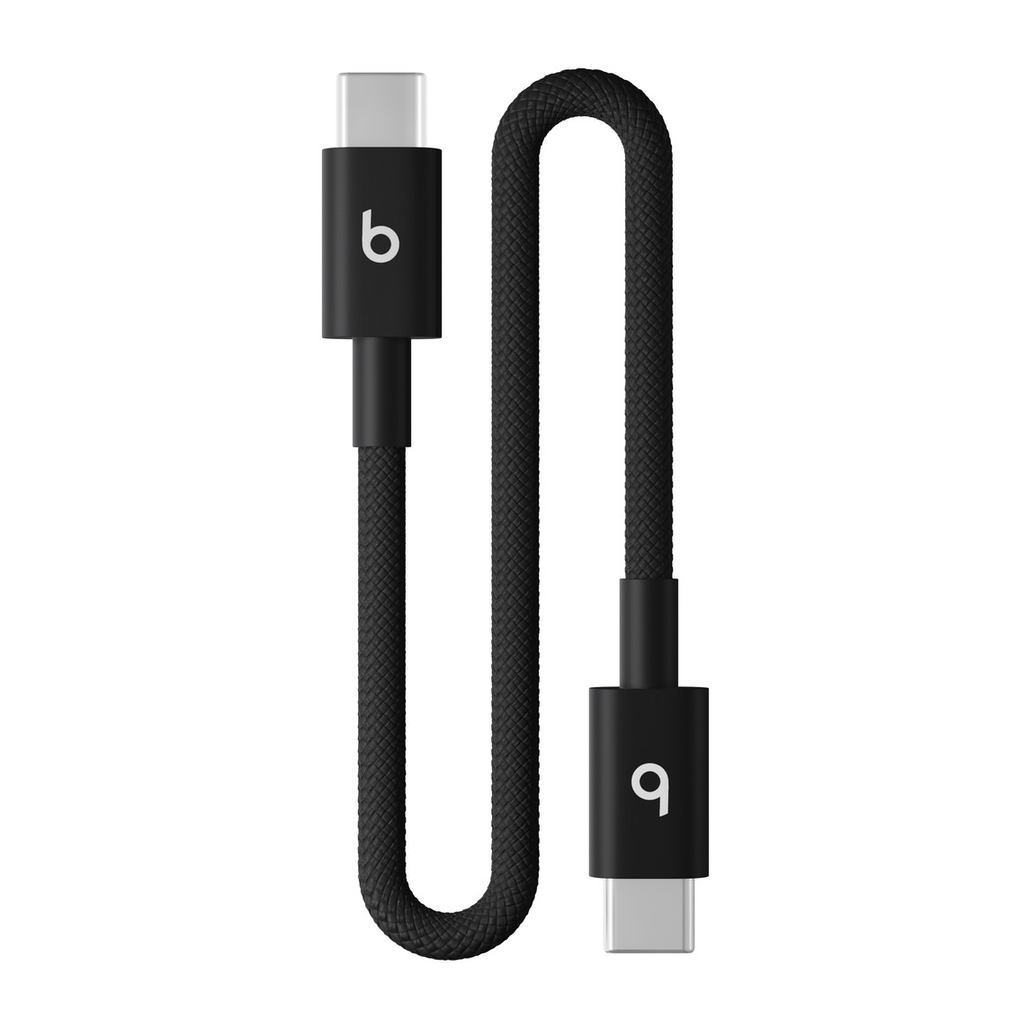 Beats USB-C 转 USB-C 短编织连接线 (20 厘米/8 英寸) - 闪电黑