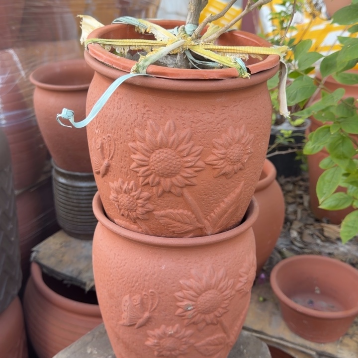 紫砂花盆口19高24宜兴紫砂粗糙正常