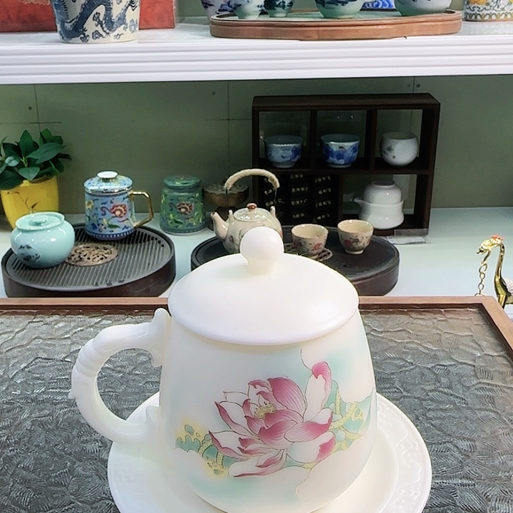 青花瓷器茶具茶叶罐旅行茶具玻璃杯