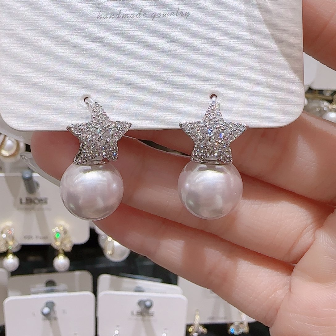 锆石铜合金925银耳环