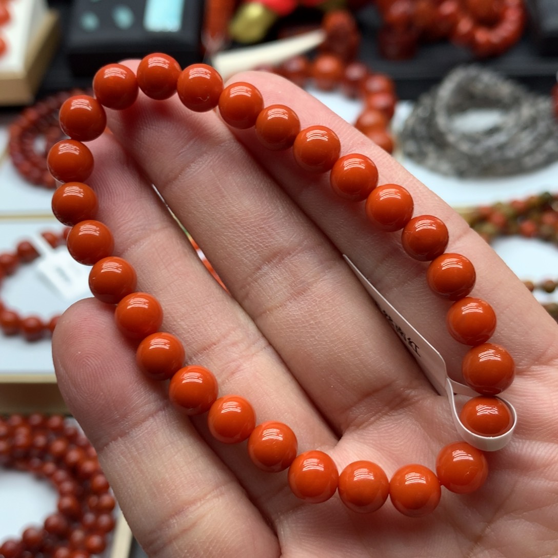 南红玛瑙手链未镶嵌