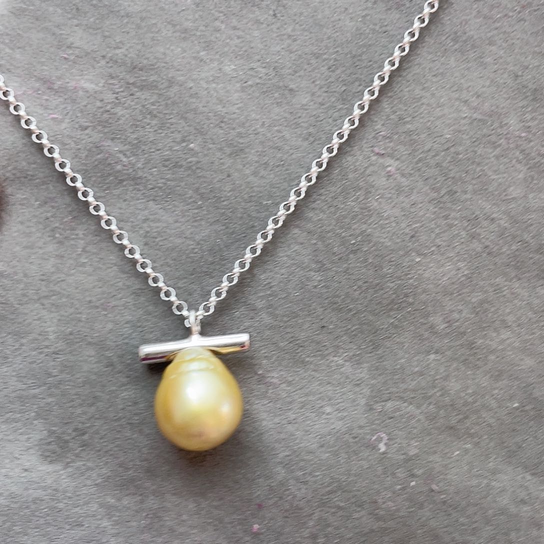 海水珍珠吊坠(赠链)银S925镶嵌