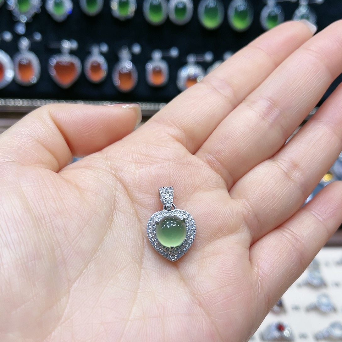 戒指银S925镶嵌水晶