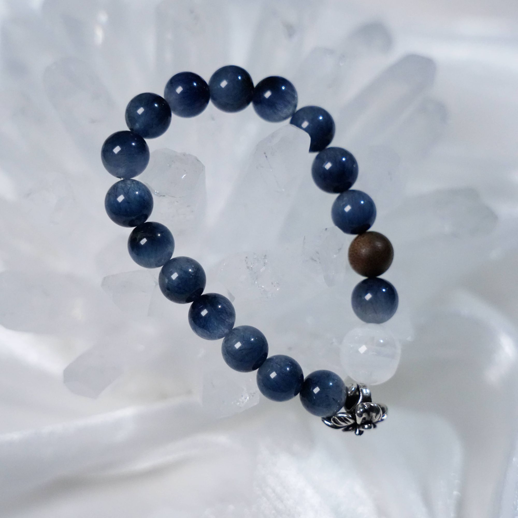 沁玥CinYue -天然兔毛水晶蓝兔毛设计款手串