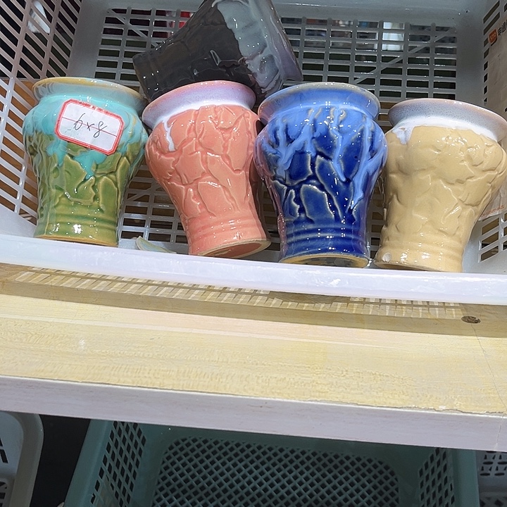 瓷片花盆多肉植物艺术品