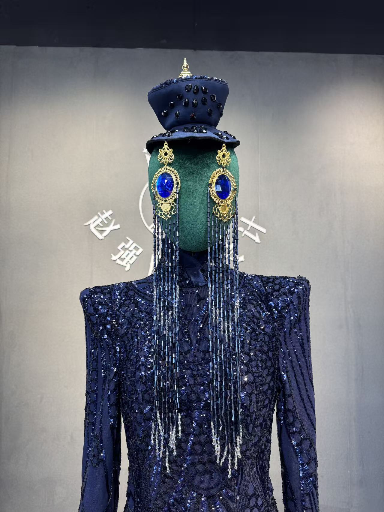 蒙服款装饰帽手工定做显洋气气质高端装饰帽子