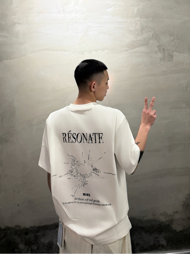 Monster✰G夏季cleanfit小众情侣t恤主题图形字母印花廓形T