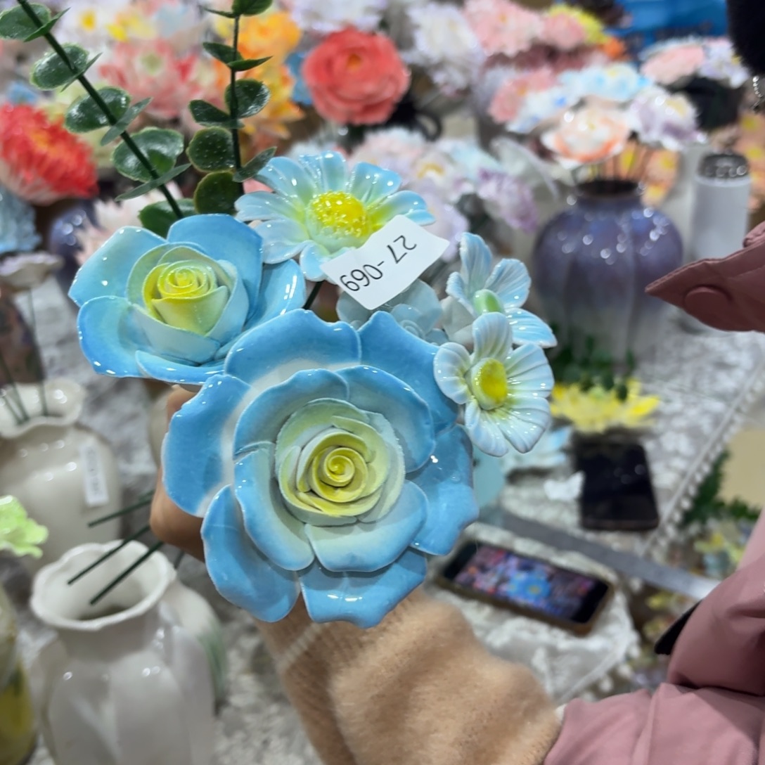 陶瓷花，20元发货，退款拉黑，2769