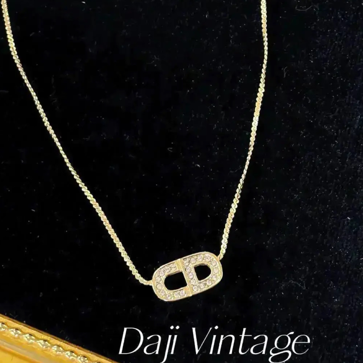 99新 DIOR/迪奥 大吉中古sz/Dior迪奥满钻猪鼻子项链