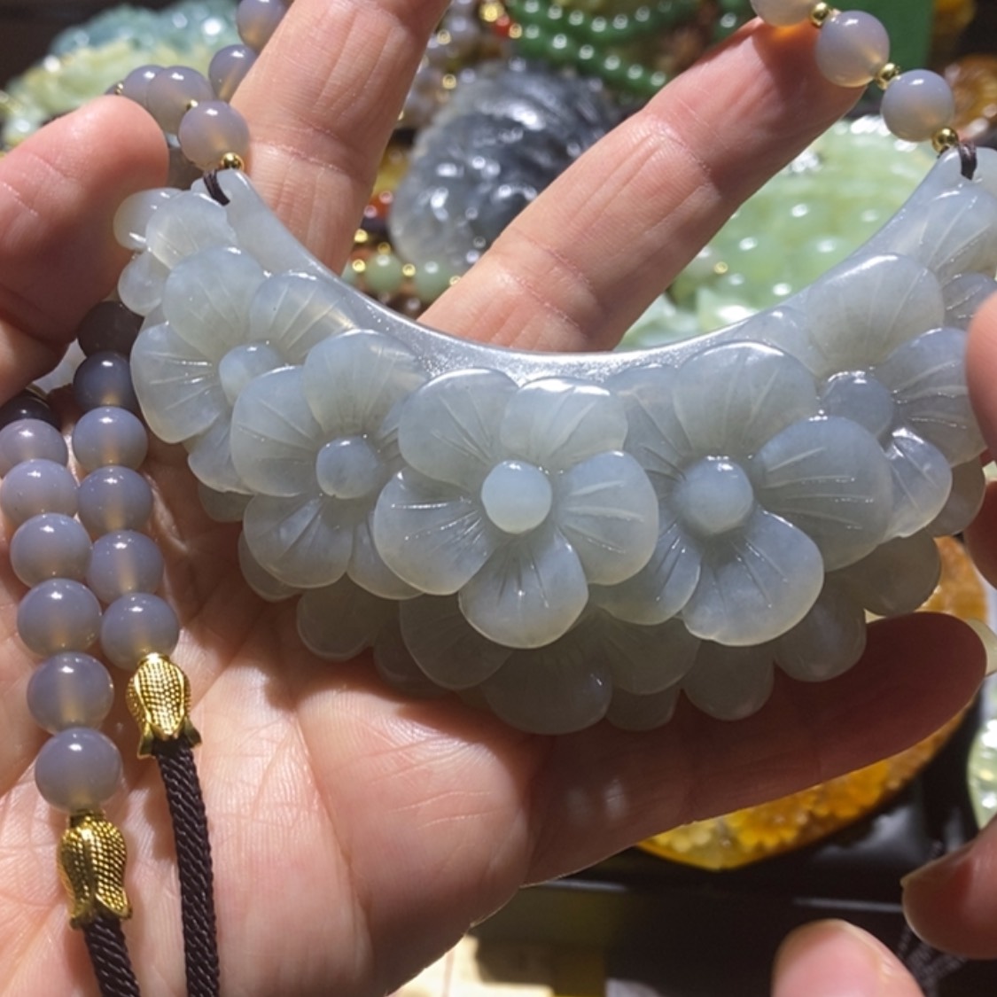 【闪购商品】岫玉毛衣链未镶嵌