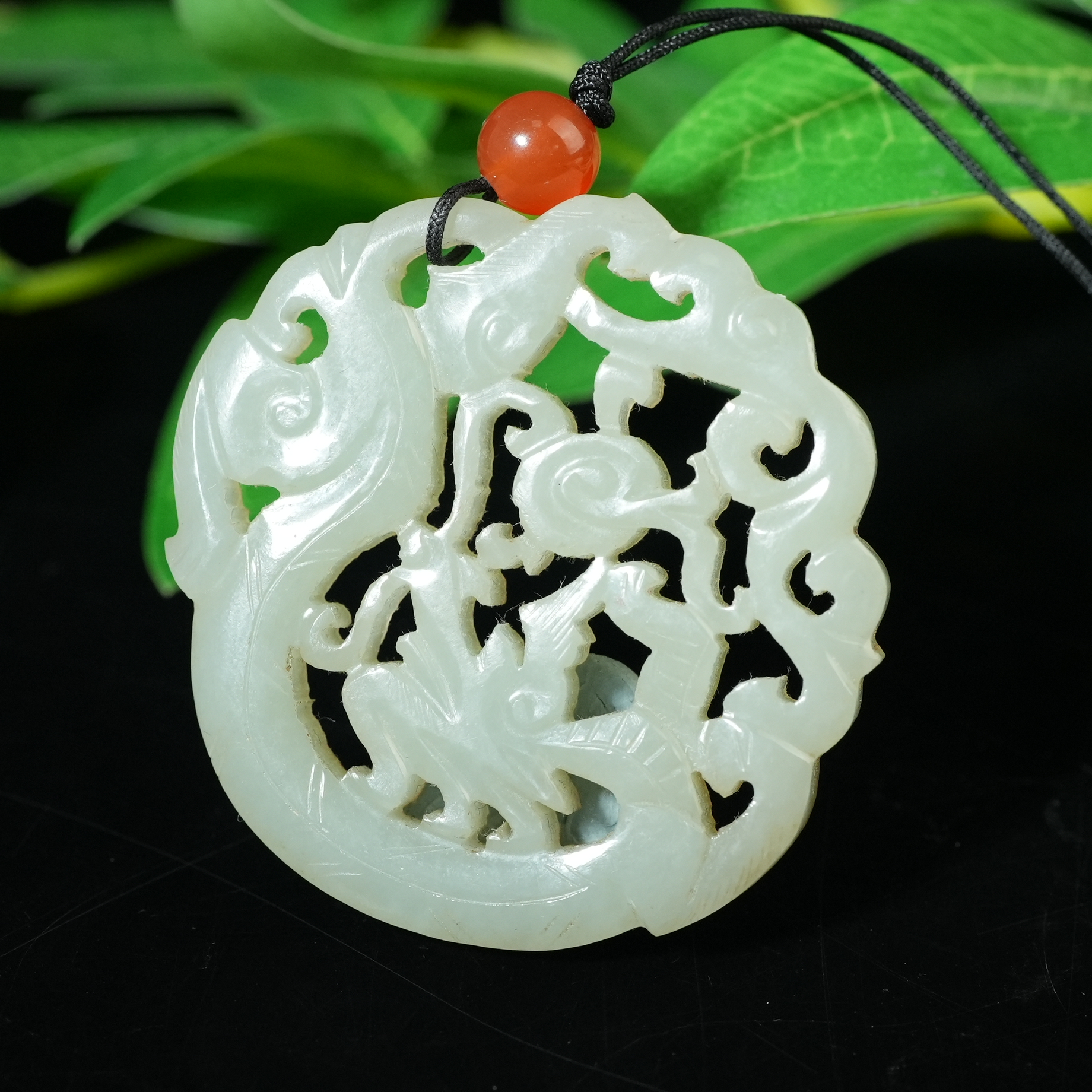 清代和田玉镂空龙凤牌【华豫之门】SHF8A2501094007