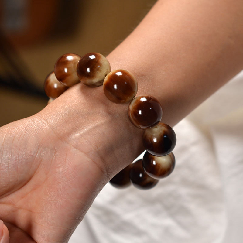 非金属木质手链 正宗西藏手工牛角精品文玩养生手串古风高级男女