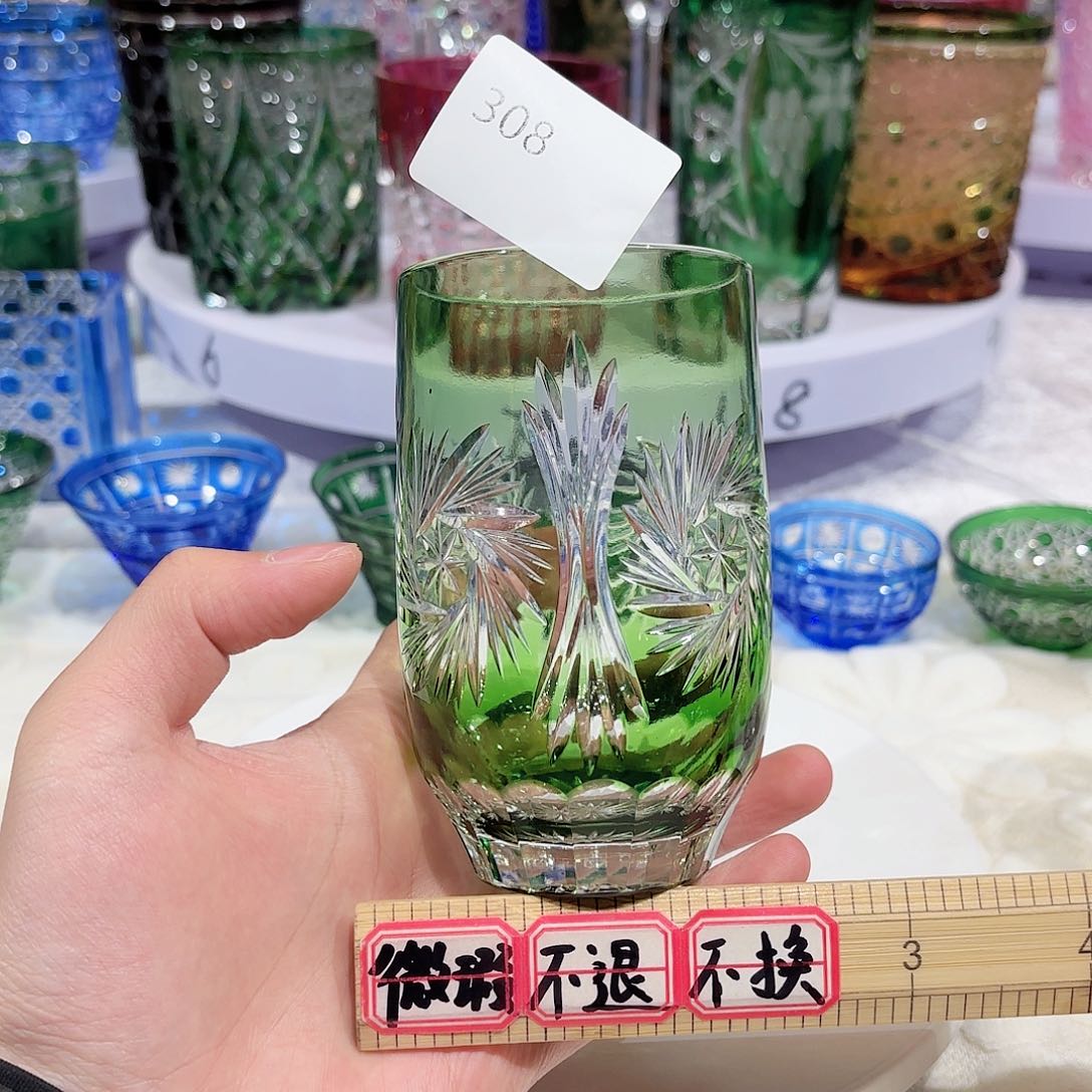 水晶杯水晶花瓶果盘通宝工艺品