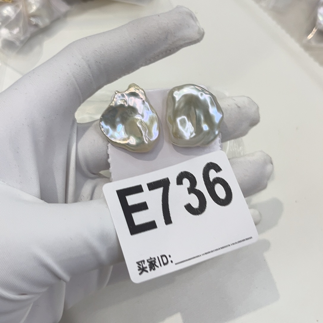 耳饰淡水珍珠银S925镶嵌