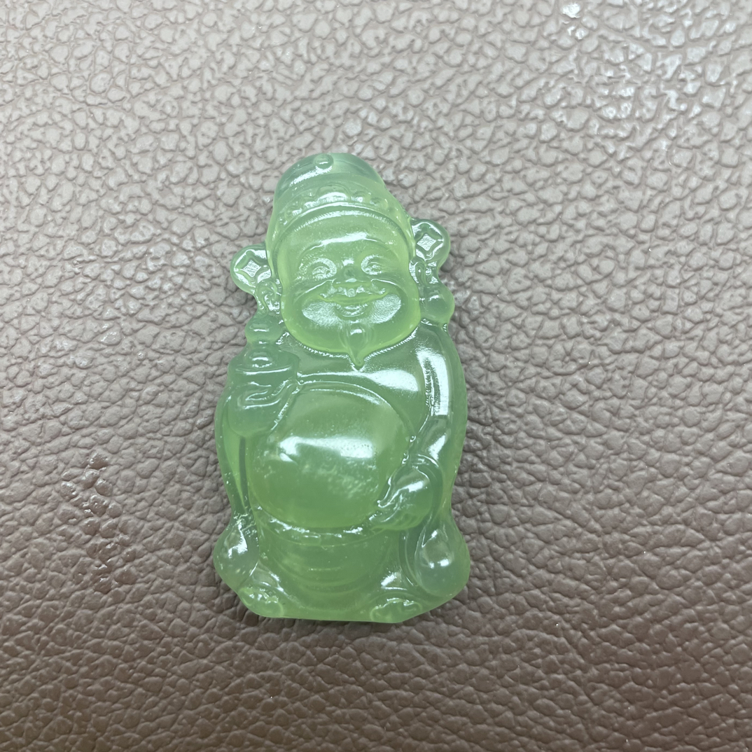 岫玉乐乐呵呵小财神吊坠