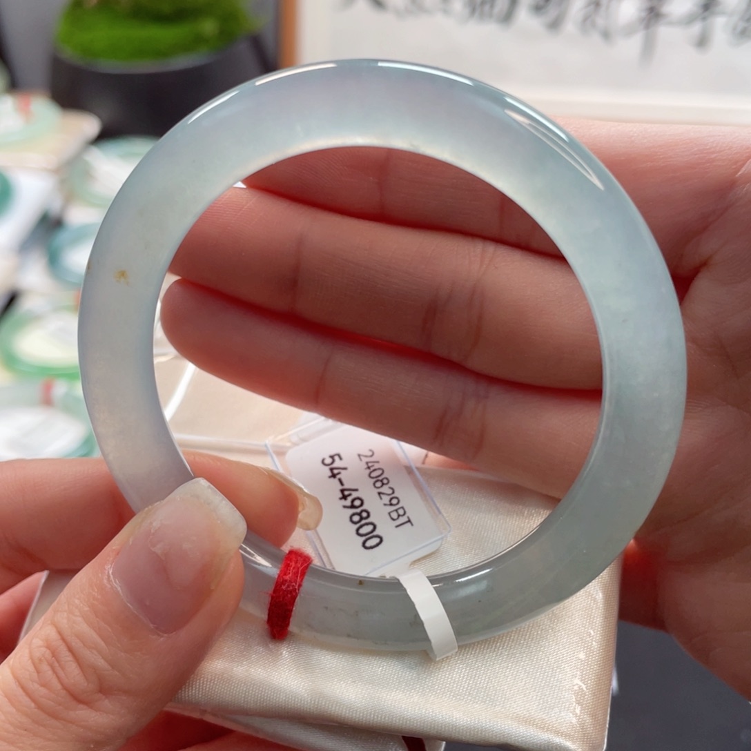 【闪购商品】翡翠手镯未镶嵌54冰条蓝钢荧光棒6位品质18号