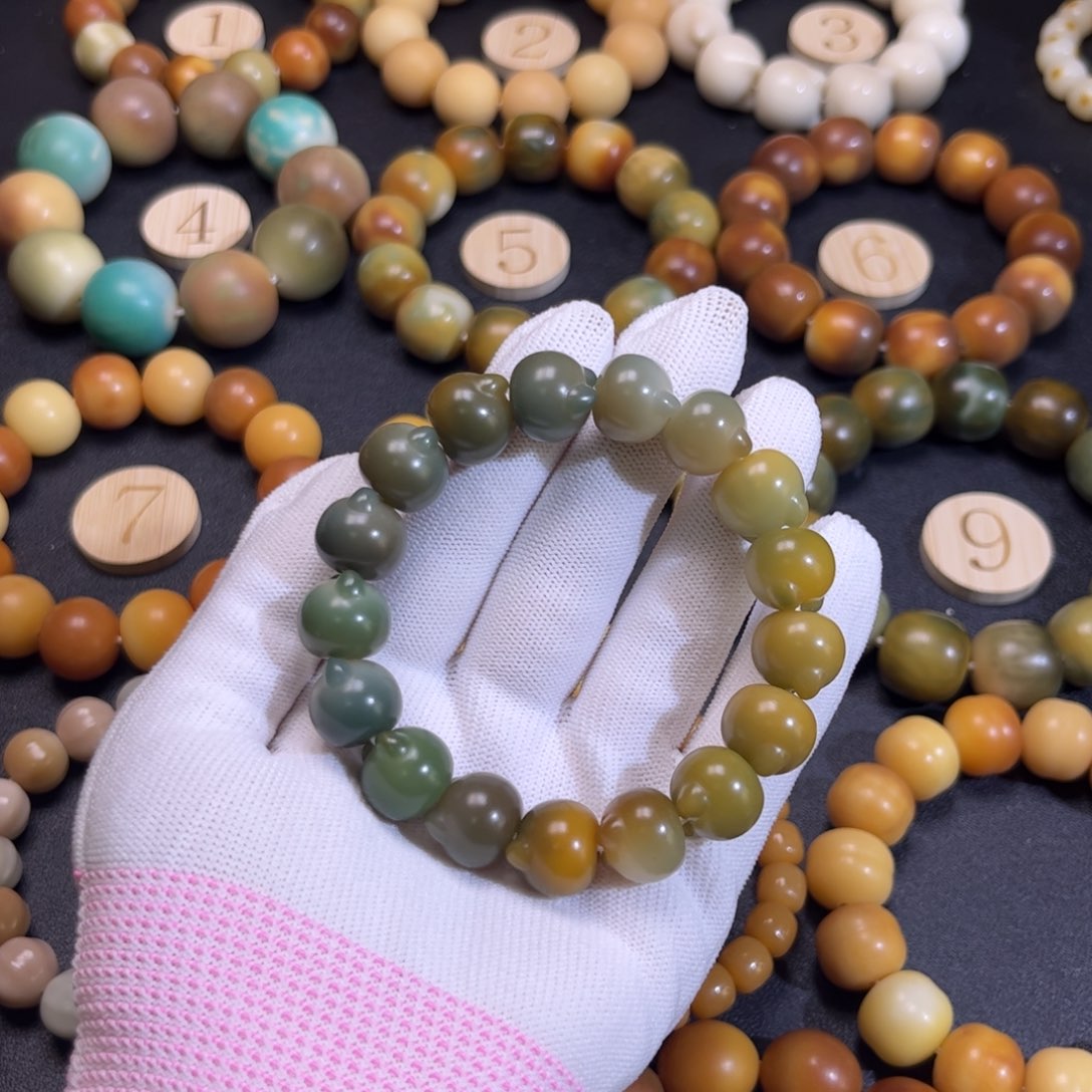 菩提根/象牙果吊坠双拼猫猫头