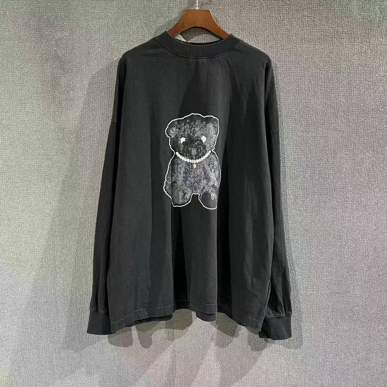 99新 WE11 DONE We11done(pm)小熊印花长袖 s码/0948