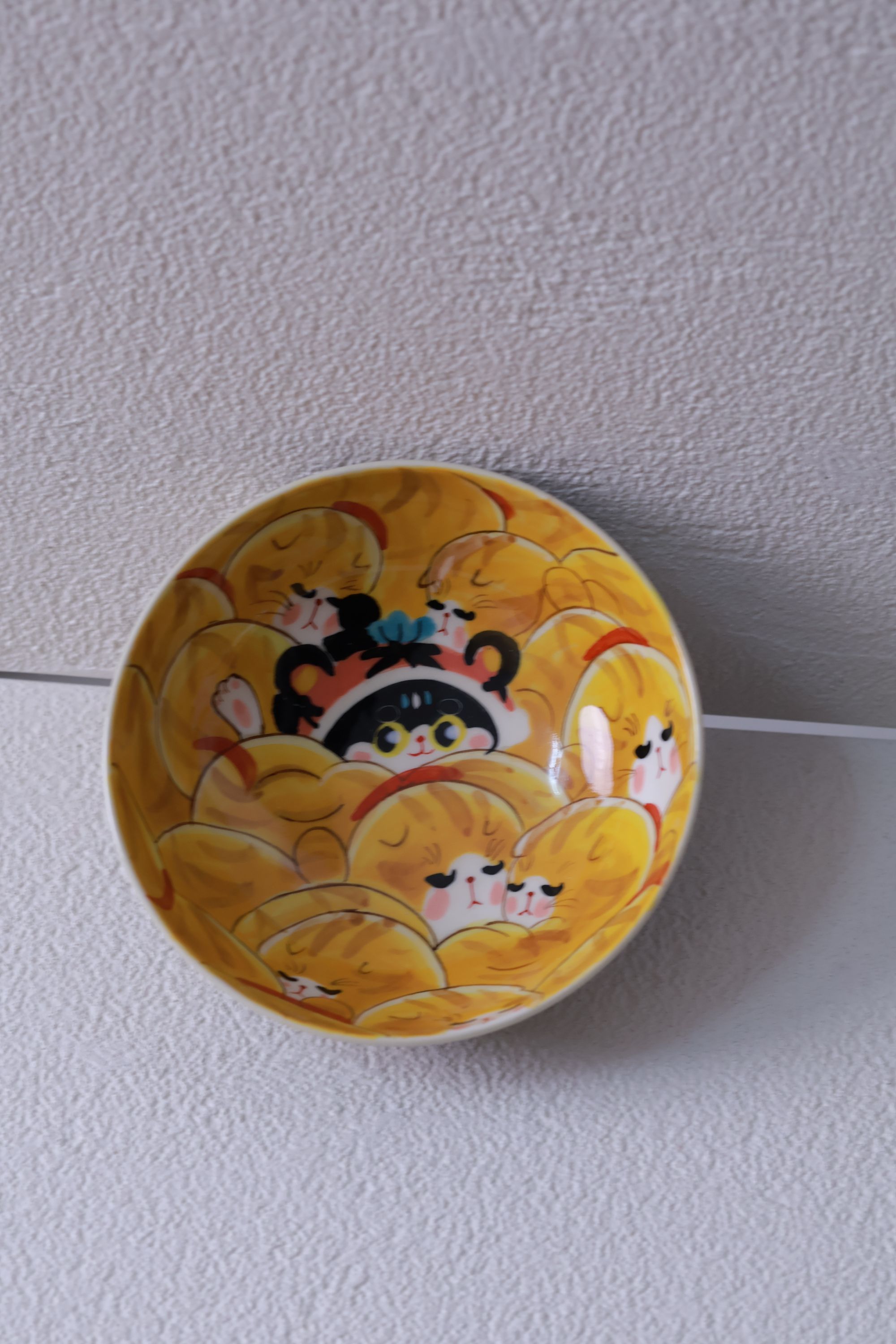 三亩手绘橘猫普洱杯