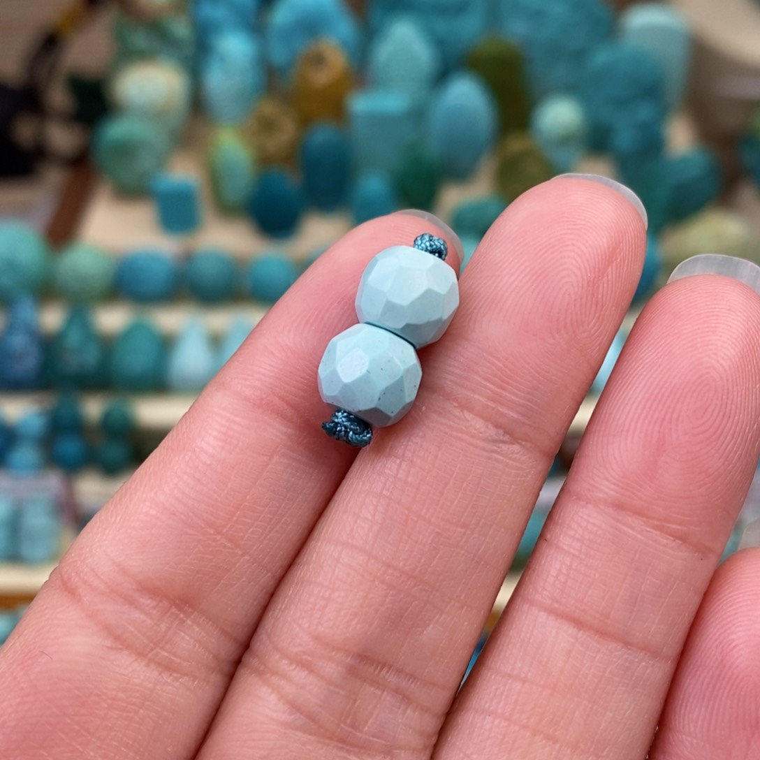 绿松石珠宝奇石未镶嵌8mm