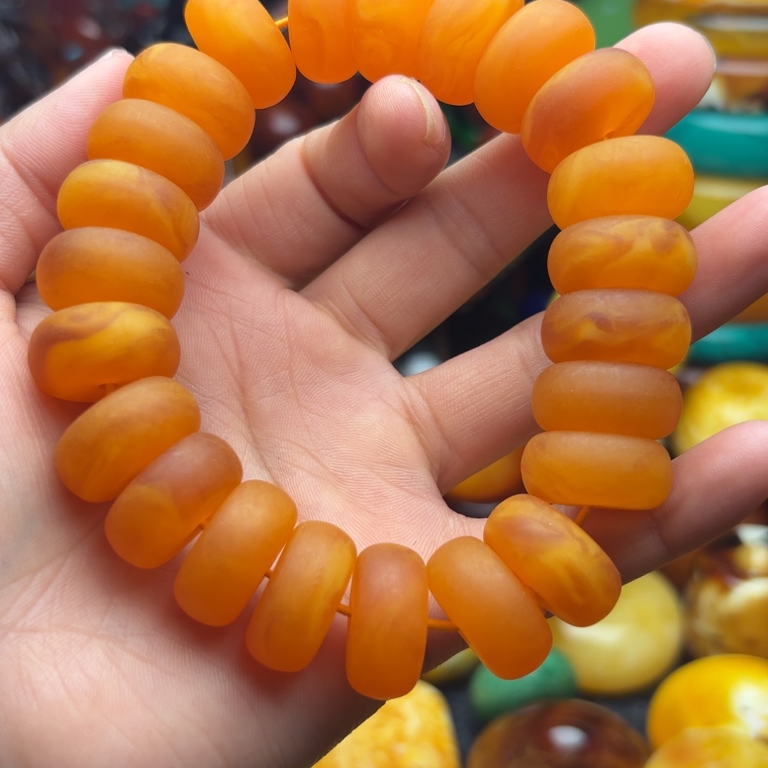 未镶嵌琥珀手链蜜蜡