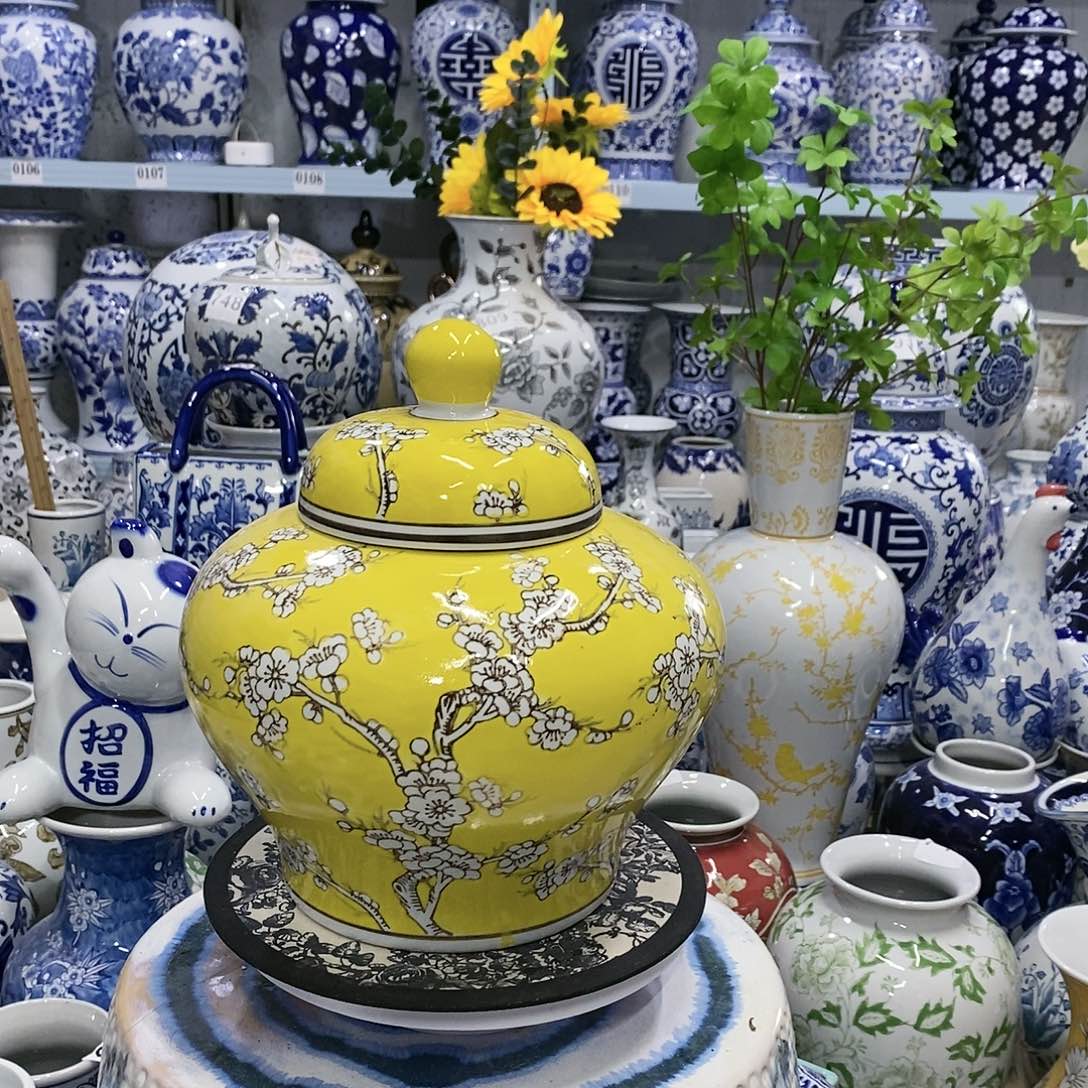 【闪购商品】摆件冰梅储物罐瓷器27.23，10…………