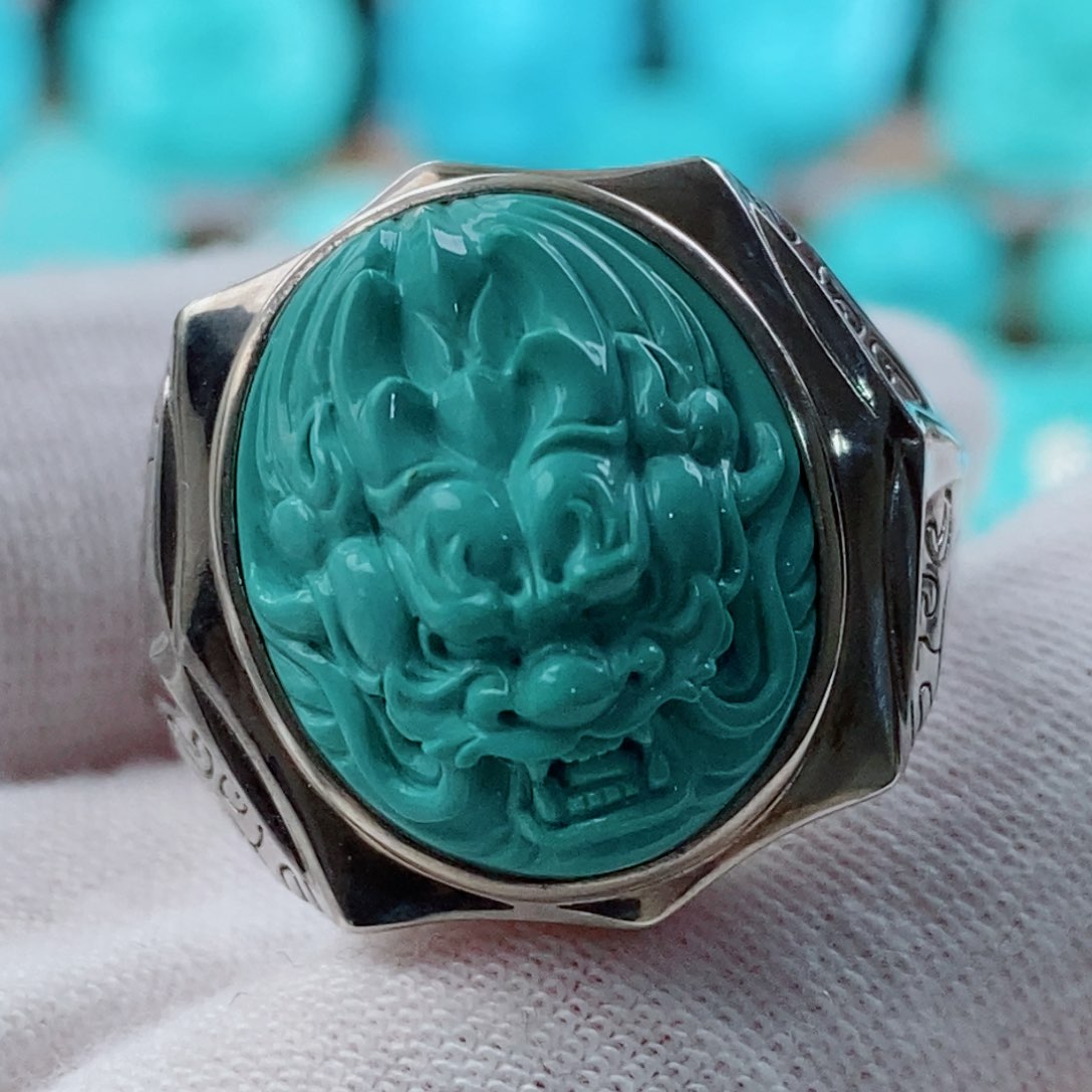 绿松石配饰银S925镶嵌