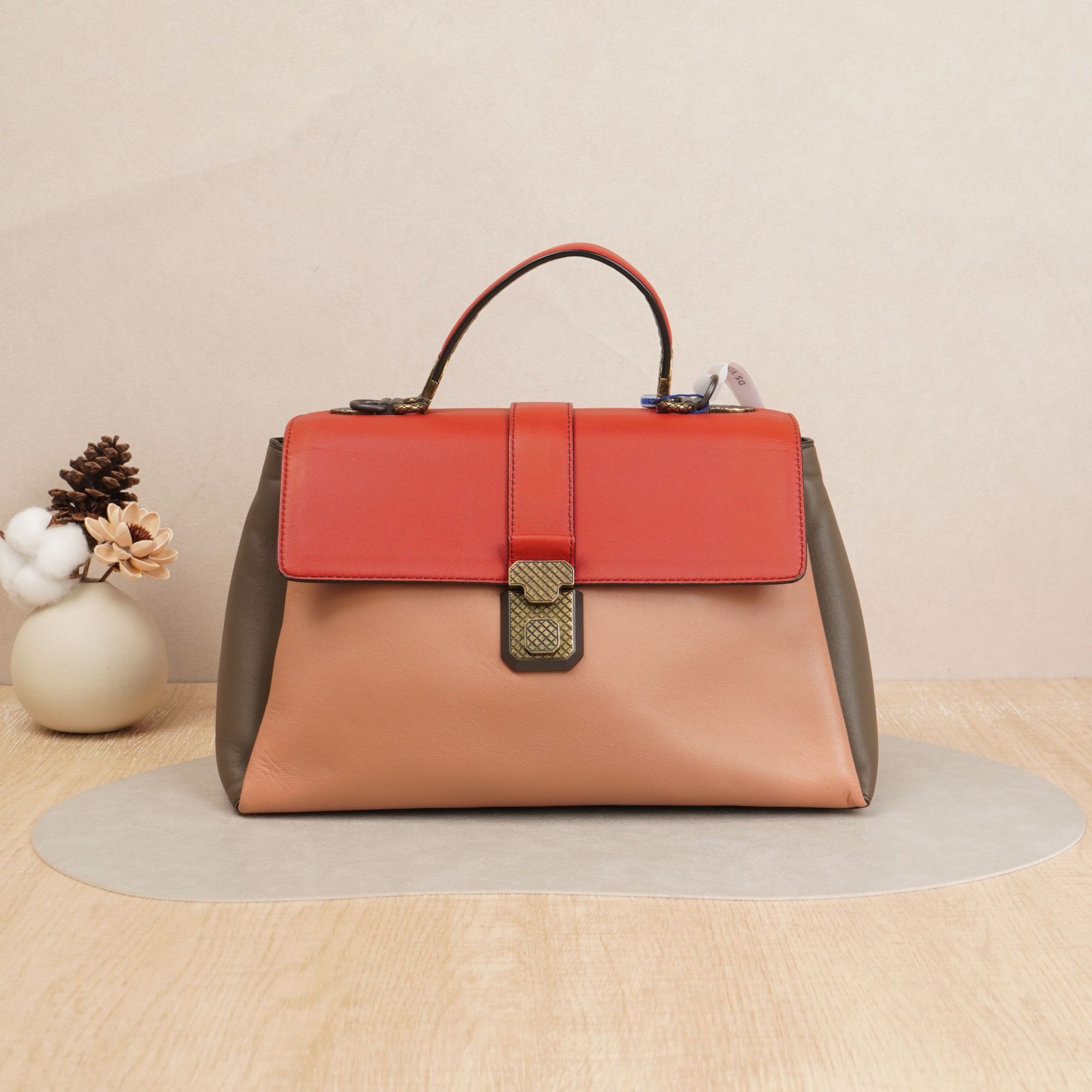 95新 BOTTEGA VENETA/葆蝶家 BV手提单肩包拼色/肩带/DS031897