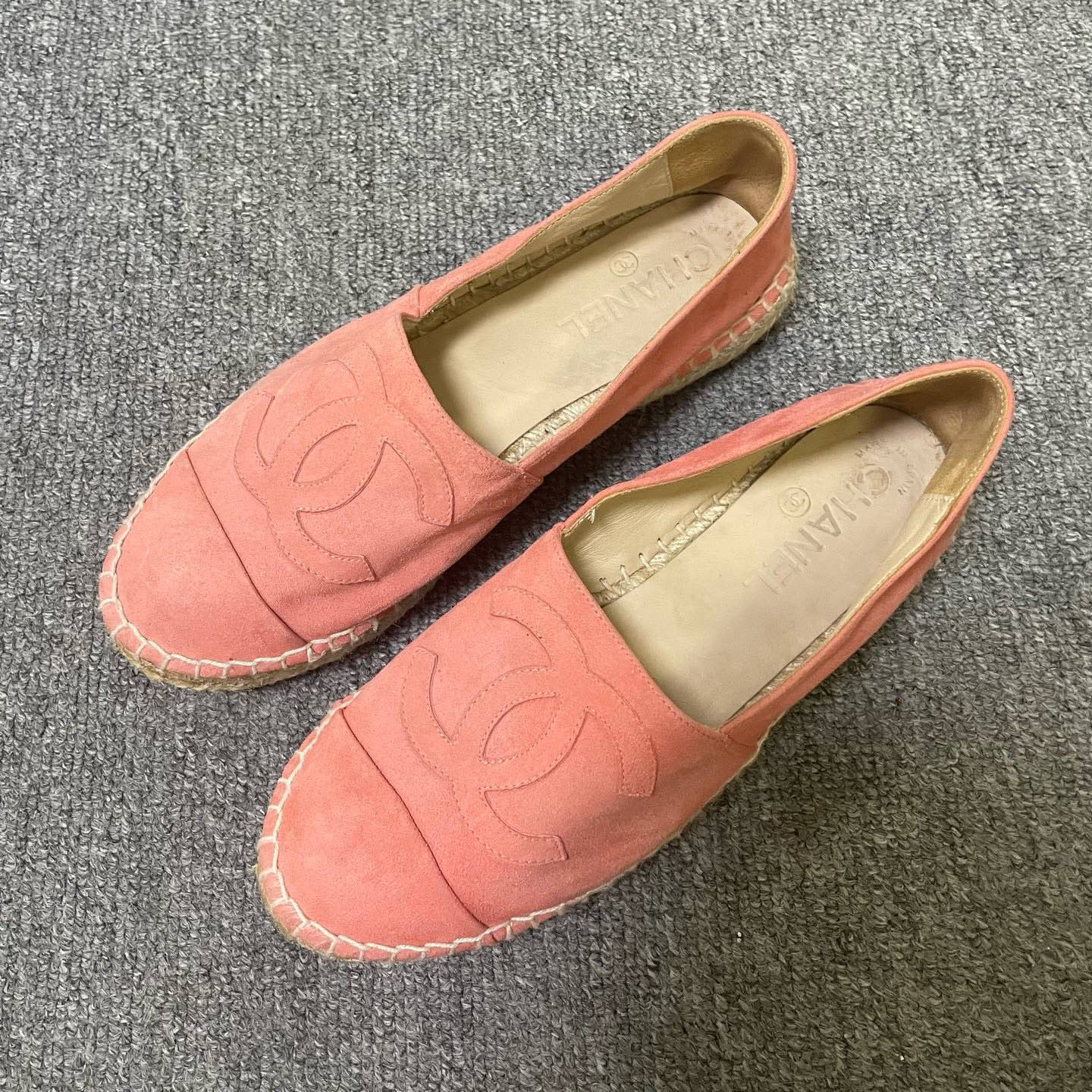 95新 Chanel/香奈儿 圆头套脚渔夫鞋 37码/14588