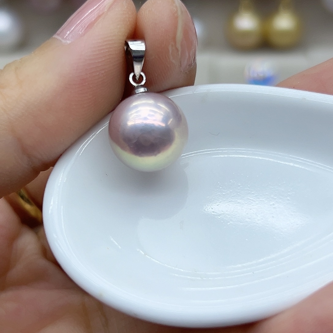 银S925镶嵌淡水珍珠耳饰
