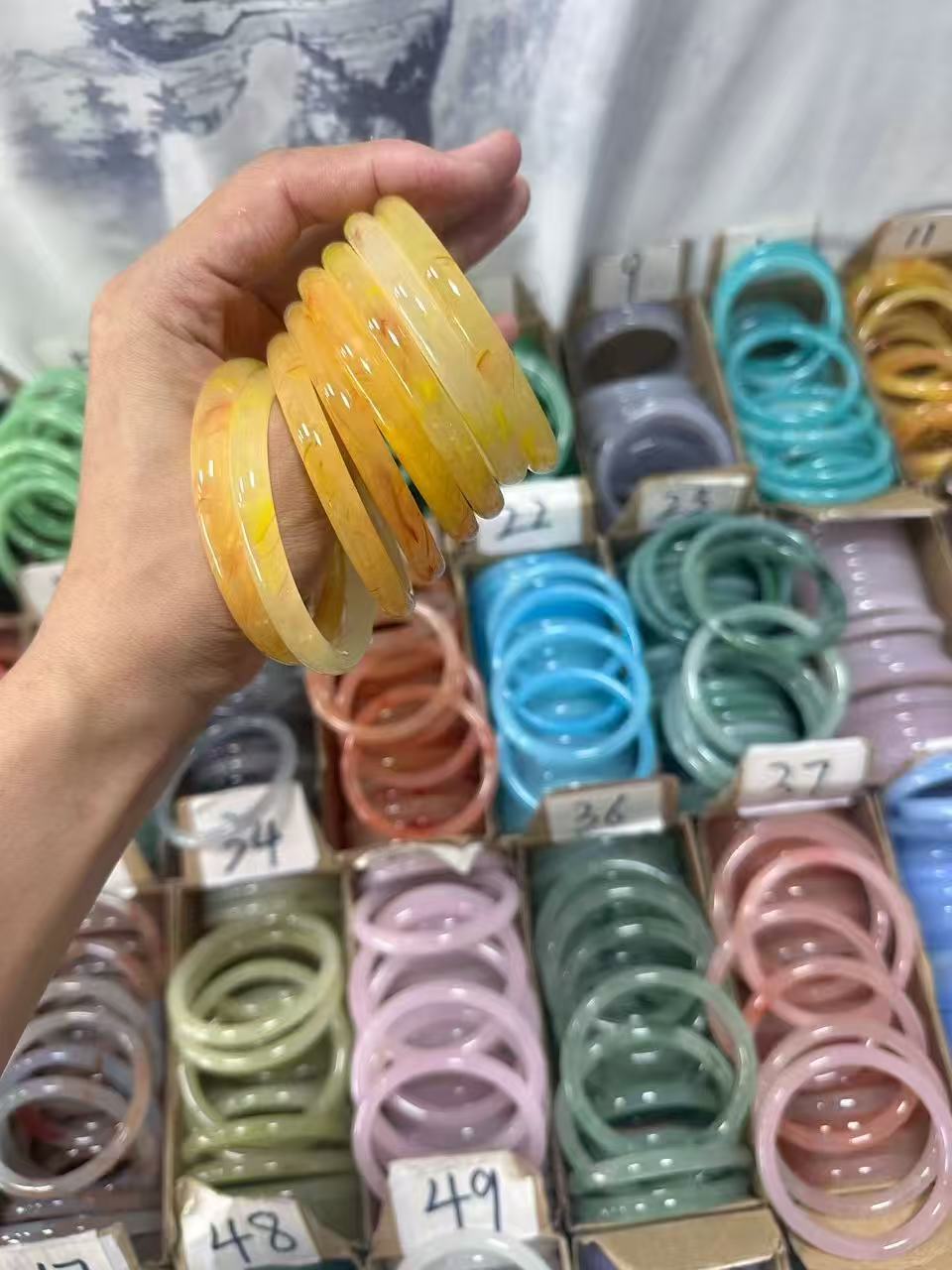 琉璃玻璃手链 贵妃镯（10mm）美风可爱民族风多色女少女