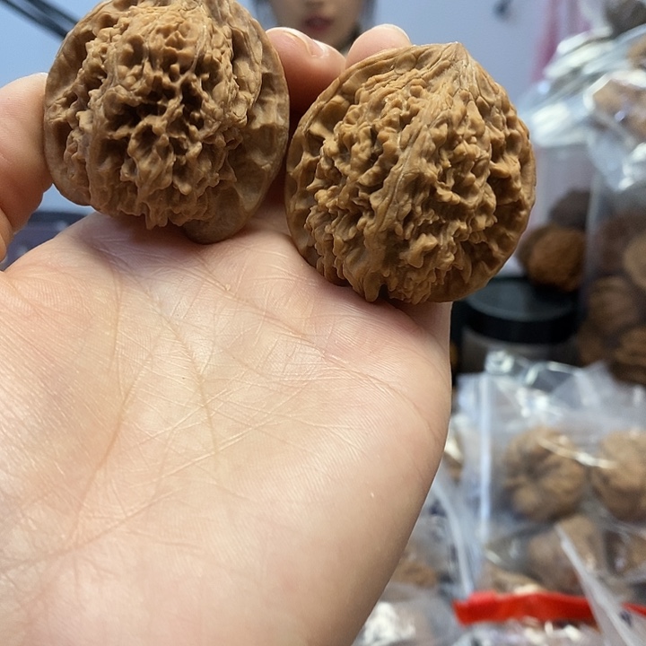 把件文玩核桃43满天星红皮油
