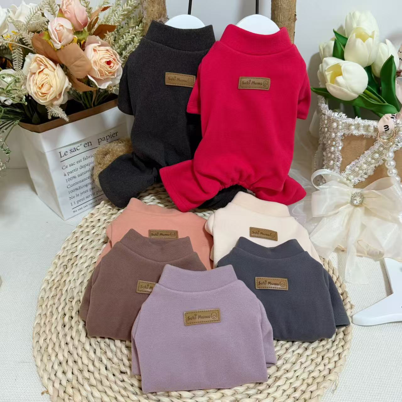 新款宠物双面德绒保暖冬款四脚裤