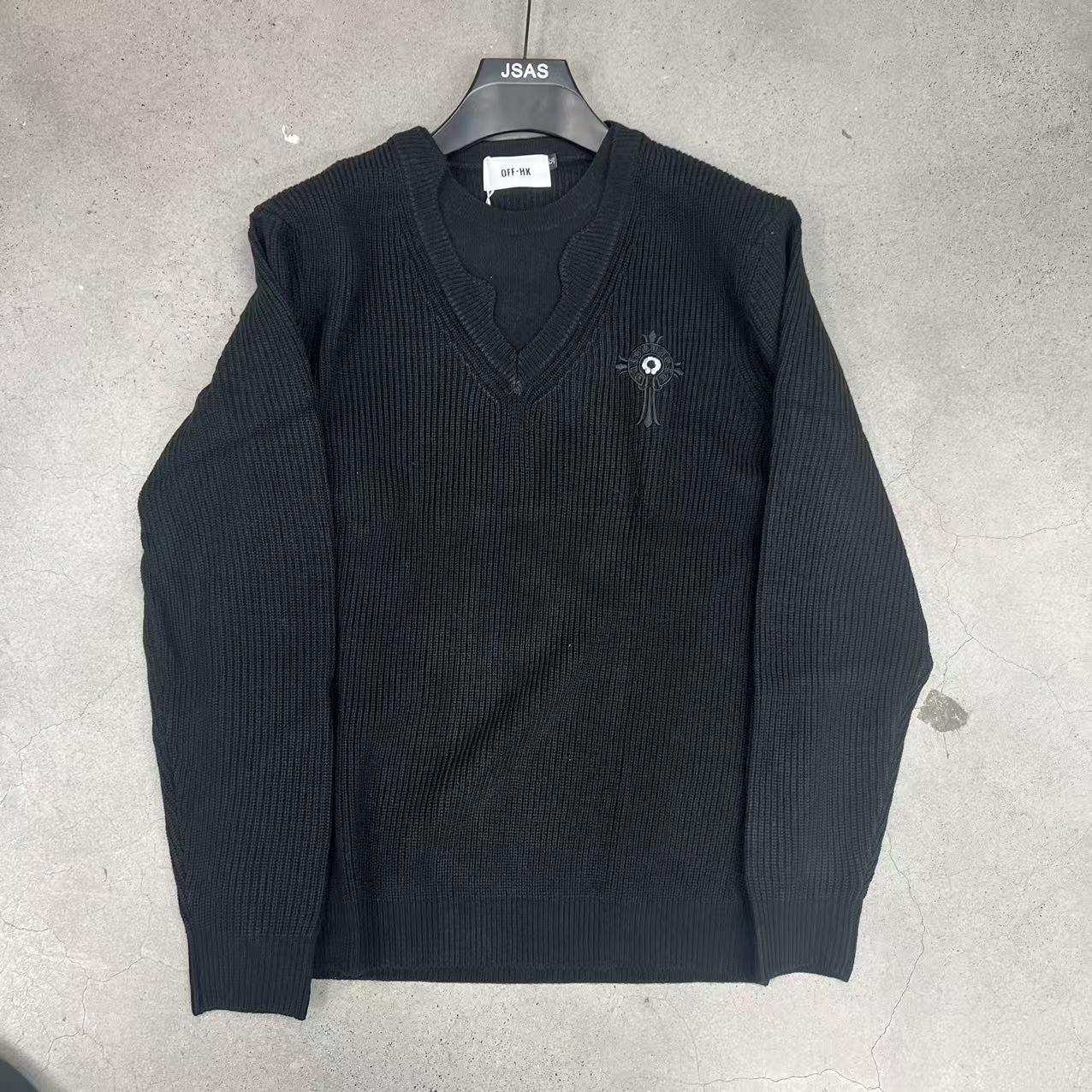 【雅痞专属】秋冬男士细针设计师款休闲百搭打底针织衫202390