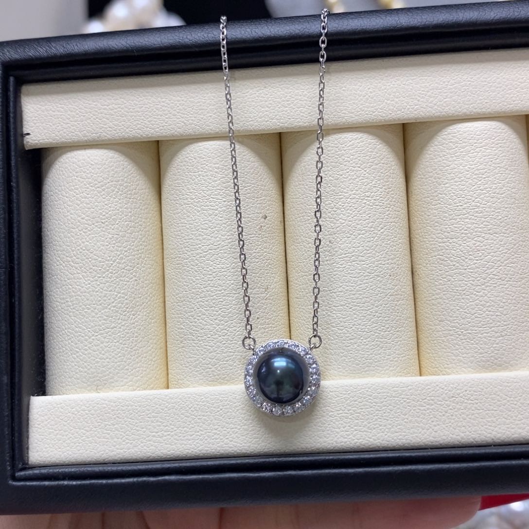 海水珍珠颈饰银S925镶嵌