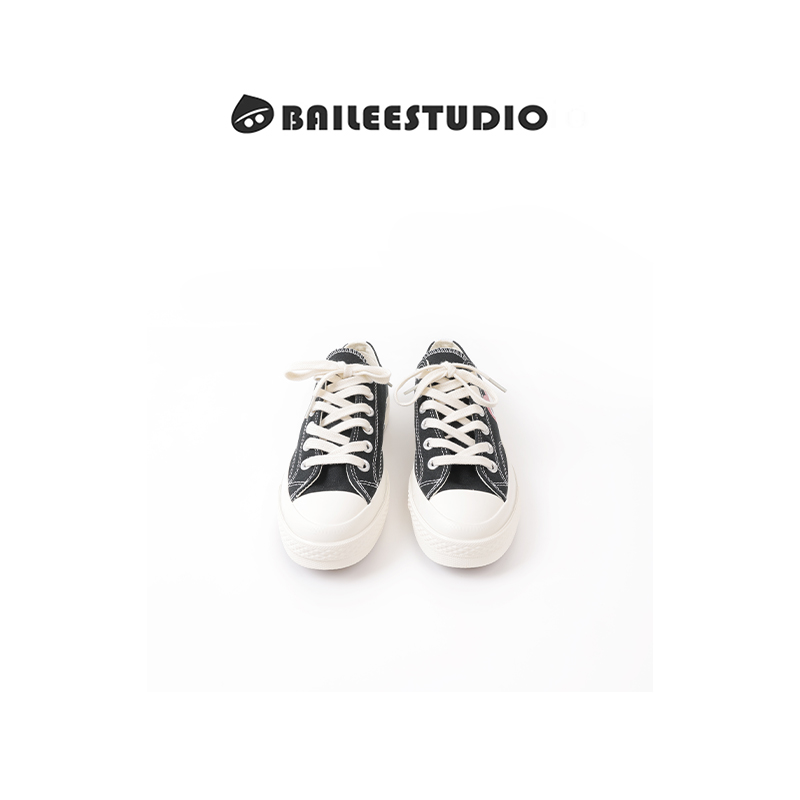 【柏栗良品】经典版型复古潮流简约百搭基础款低帮帆布鞋