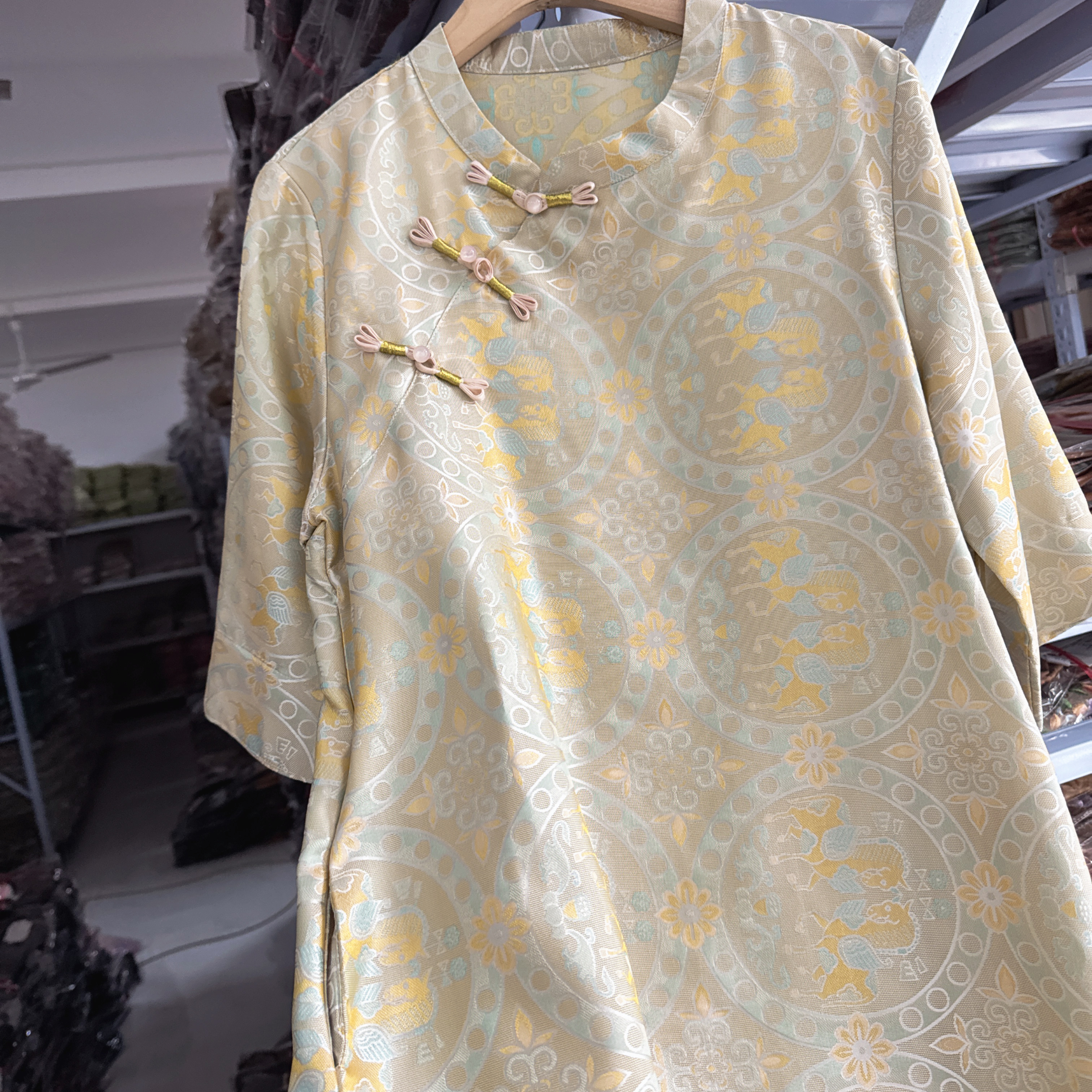 8166款新中式长款连衣裙【祥瑞成双】