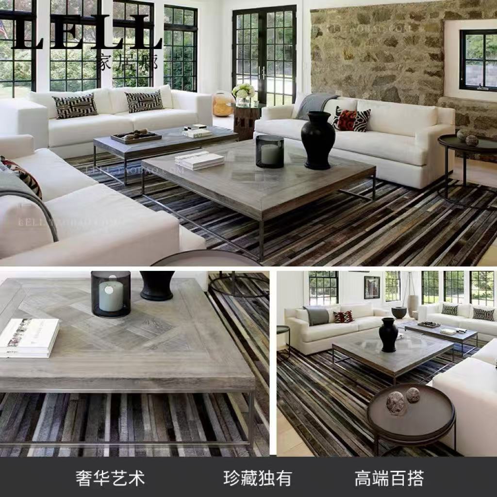 居家好物Y四季地毯外贸尾单简约卧室茶几地毯-水晶绒防滑