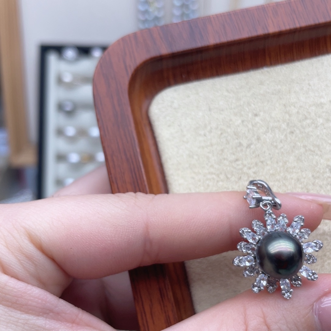 颈饰海水珍珠银S925镶嵌A91