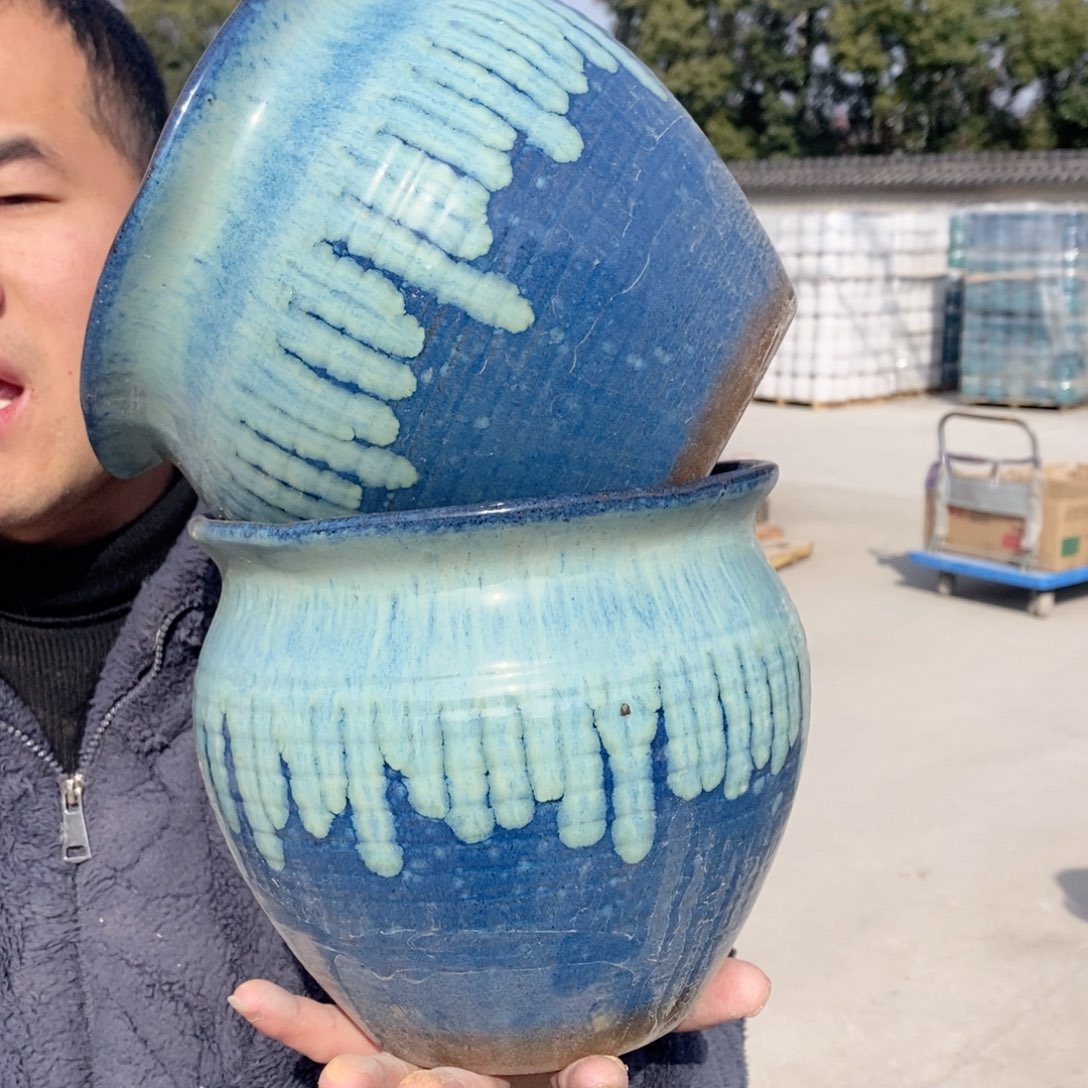 红陶杨杨花盆0207-1008