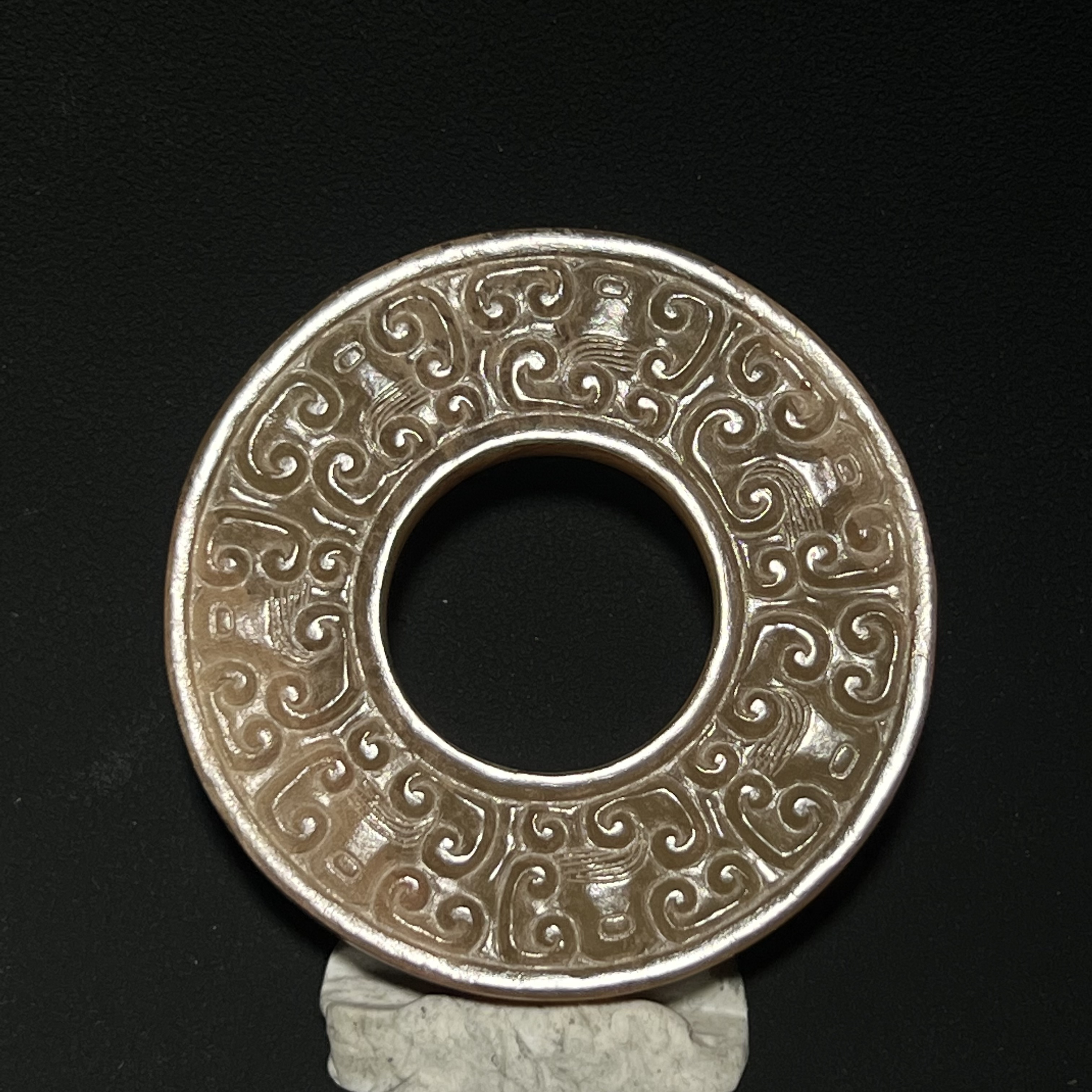 明代隐龙纹玉璧/DS10410/集萃斋