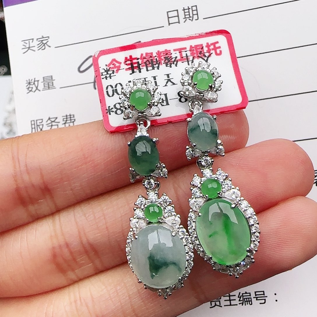 银S925镶嵌戒指翡翠q