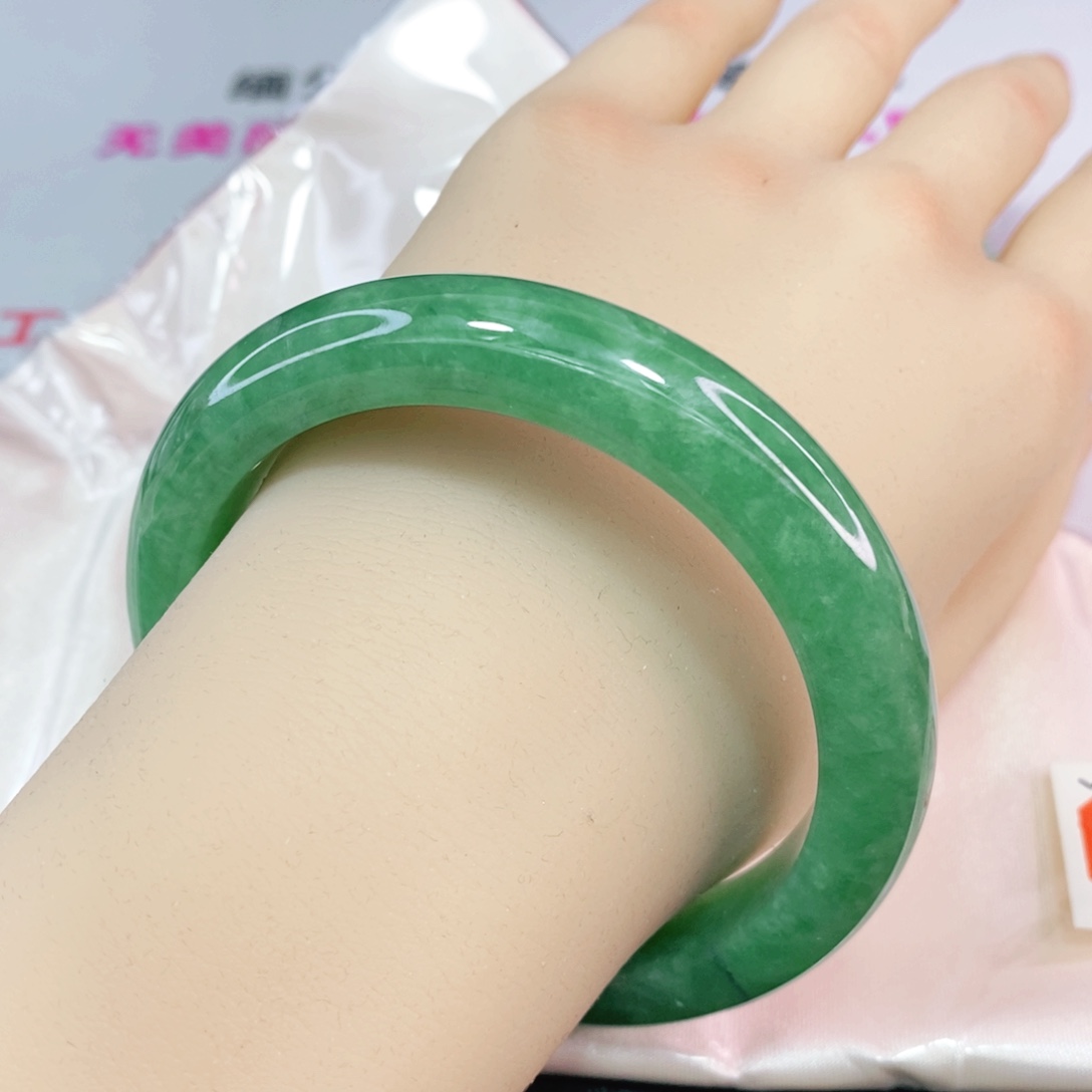 未镶嵌手镯翡翠58.4圈口正圈