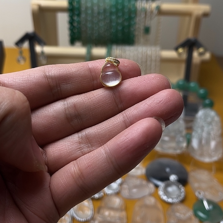 石英质玉葫芦银S925镶嵌