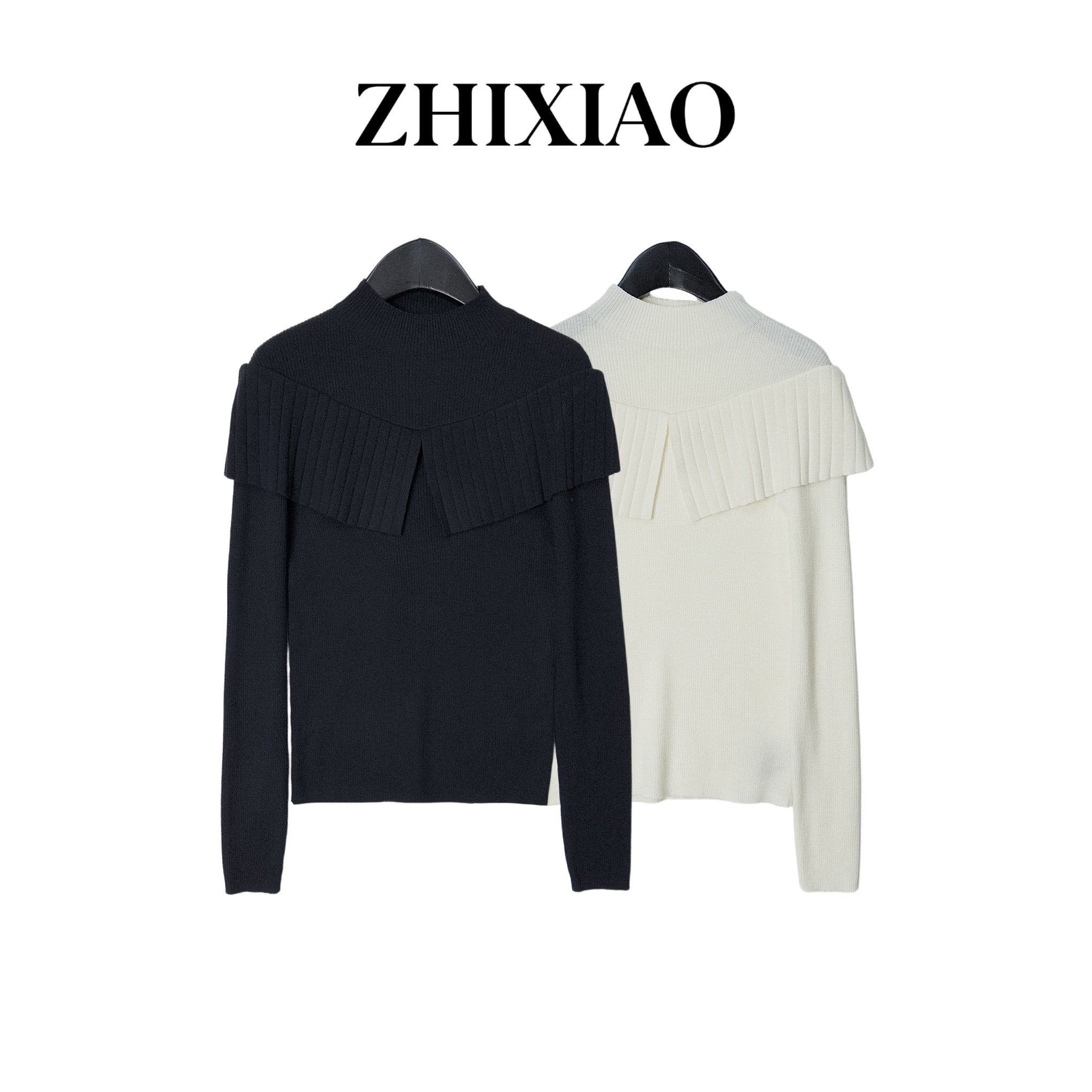 【ZHIXIAO】秋冬新款：羊毛长袖上衣8878