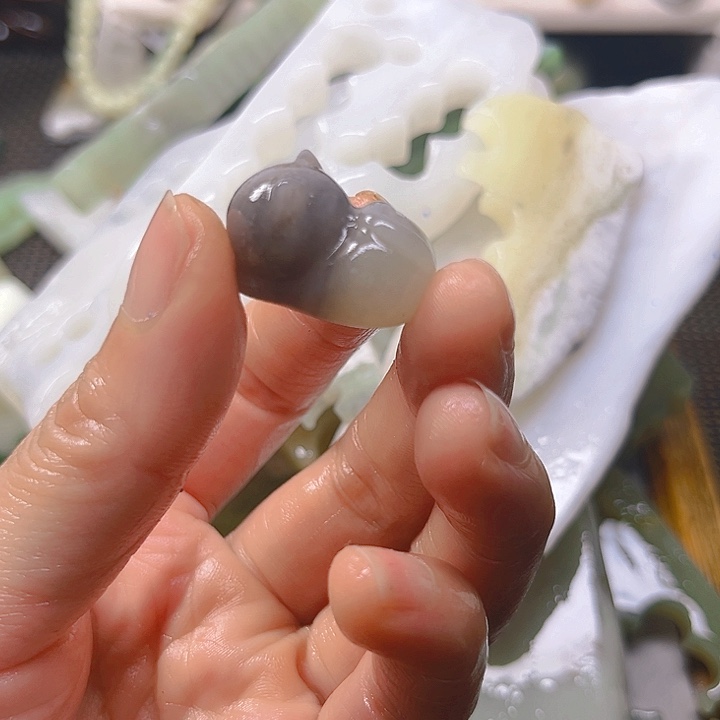 未镶嵌和田玉珠宝半成品果****～